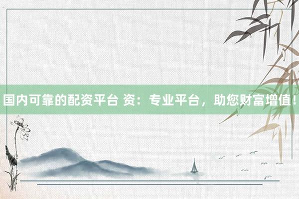 国内可靠的配资平台 资：专业平台，助您财富增值！
