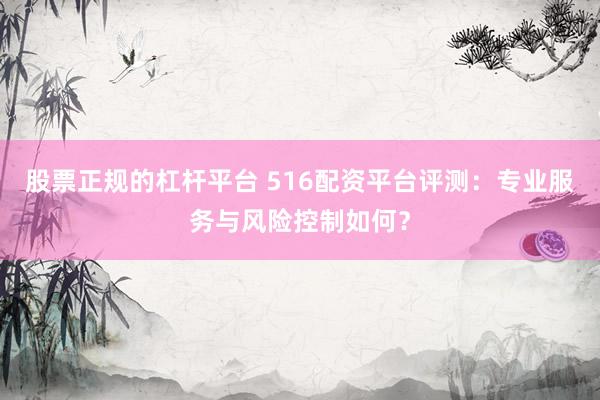 股票正规的杠杆平台 516配资平台评测：专业服务与风险控制如何？