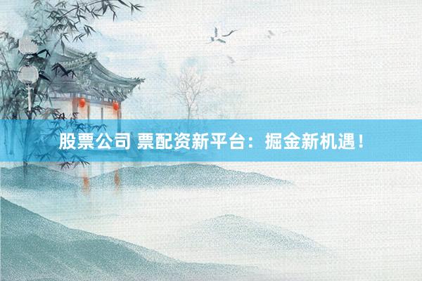 股票公司 票配资新平台：掘金新机遇！