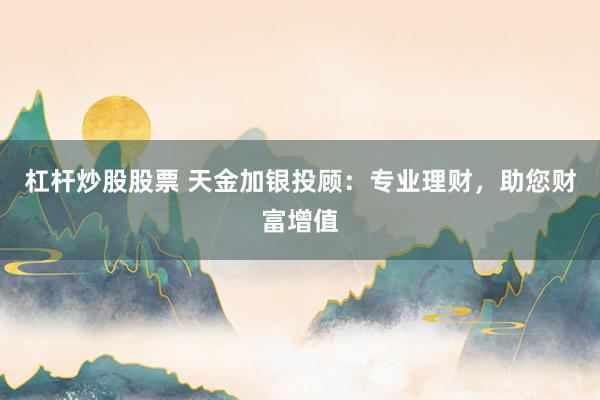 杠杆炒股股票 天金加银投顾：专业理财，助您财富增值