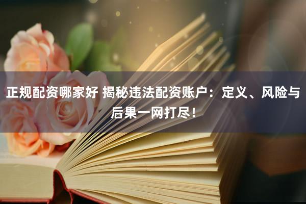 正规配资哪家好 揭秘违法配资账户：定义、风险与后果一网打尽！