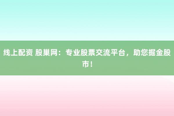 线上配资 股巢网：专业股票交流平台，助您掘金股市！
